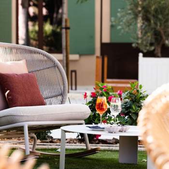 Patio and Hotel in Provence