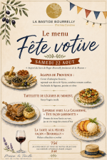 Menu Fête votive Calas 