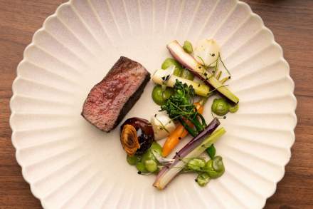 plat restaurant étoilé Mathias Dandine