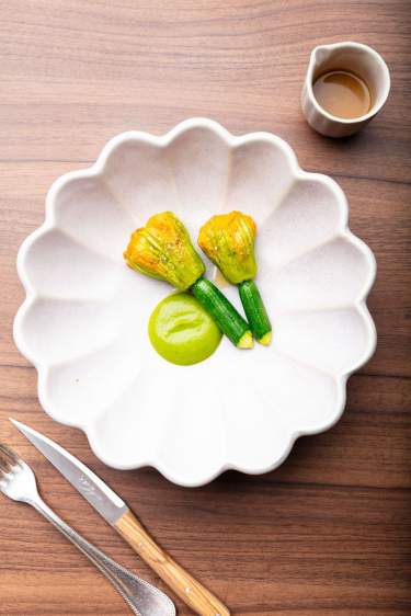 Fleurs de courgettes - restaurant la bastide bourrelly